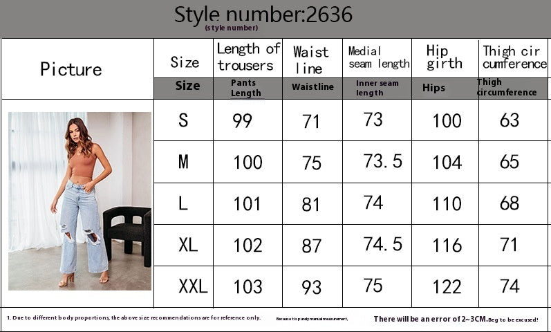 Tall Women’s Ripped Slimming Jeans – Long Inseam (34"-36")
High-Waisted Ripped Slimming Jeans for Tall Women